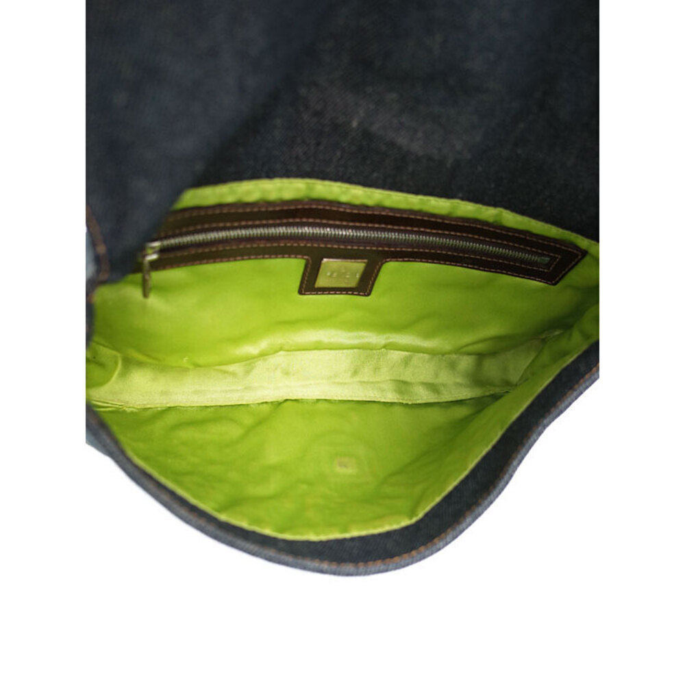 Fendi Shoulder Denim Semi Bag Bucket Flower Mamma - Picture 3 of 9